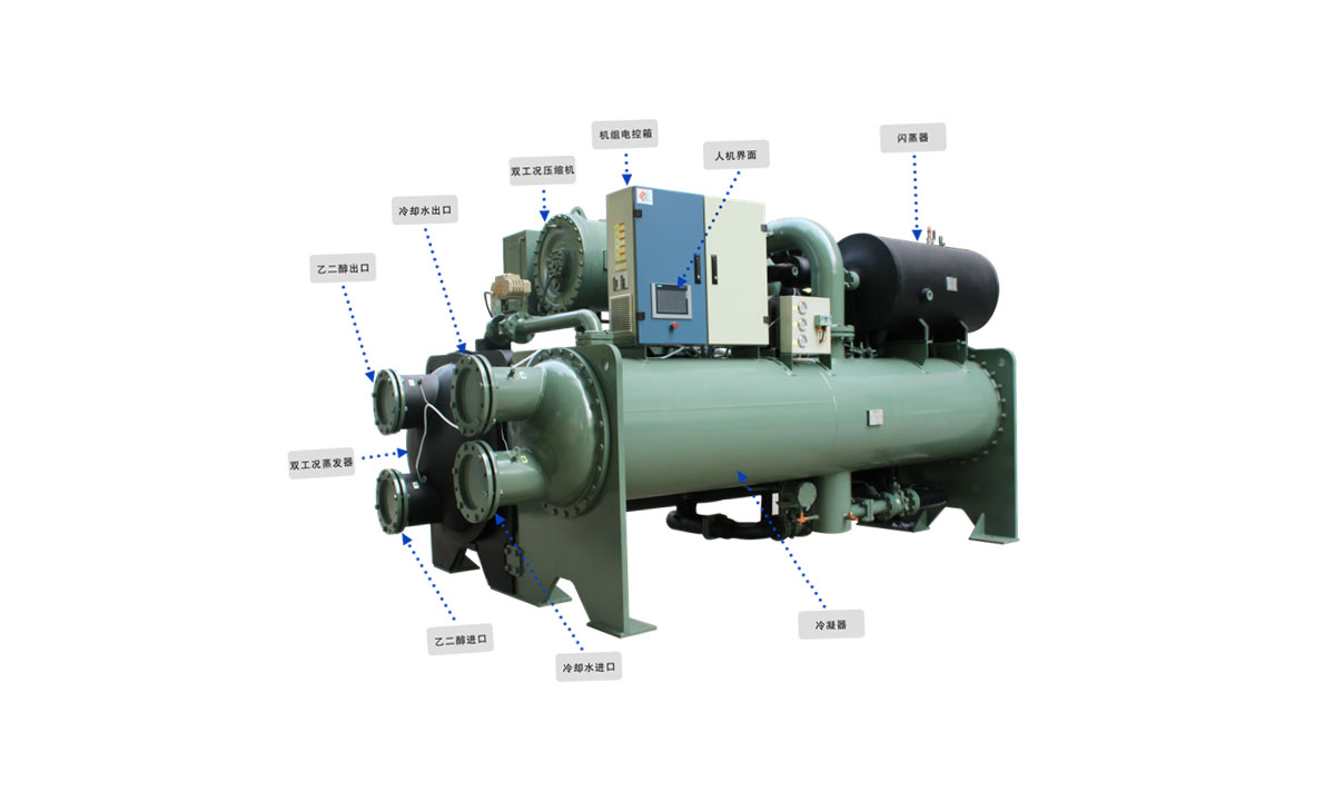 冰蓄冷雙工況制冷機組結(jié)構(gòu)示意圖
